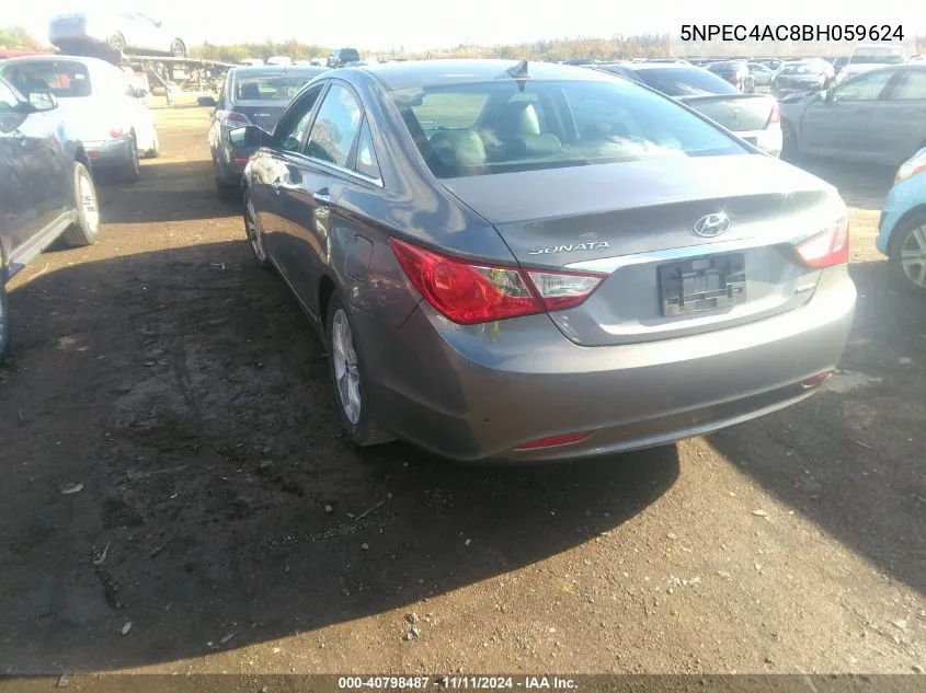 2011 Hyundai Sonata Limited VIN: 5NPEC4AC8BH059624 Lot: 40798487