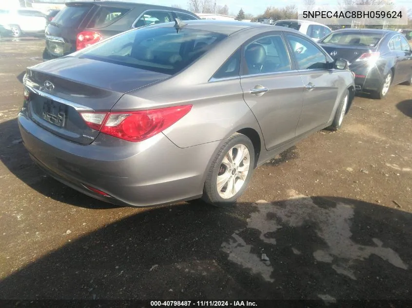 2011 Hyundai Sonata Limited VIN: 5NPEC4AC8BH059624 Lot: 40798487