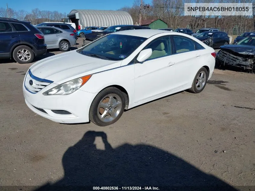 2011 Hyundai Sonata Gls VIN: 5NPEB4AC6BH018055 Lot: 40802536