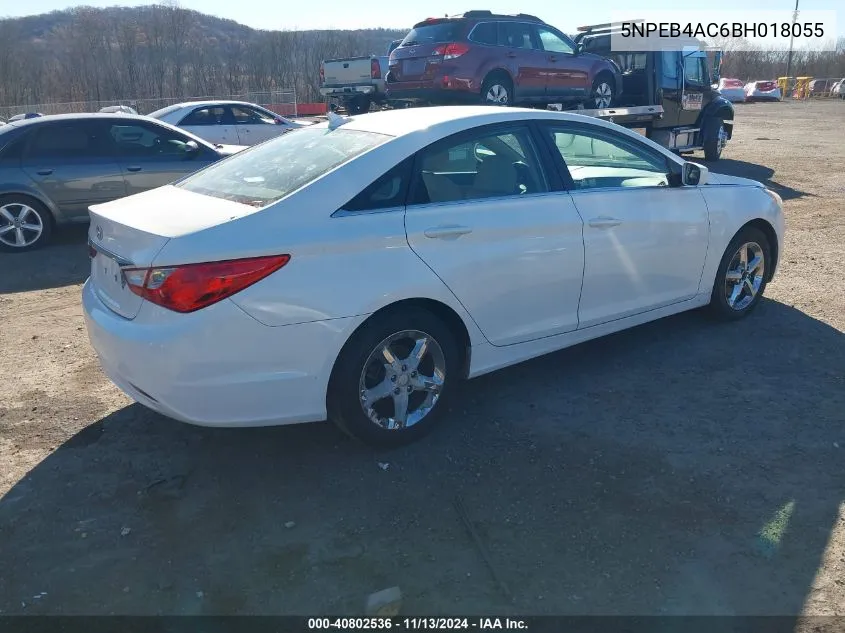 2011 Hyundai Sonata Gls VIN: 5NPEB4AC6BH018055 Lot: 40802536