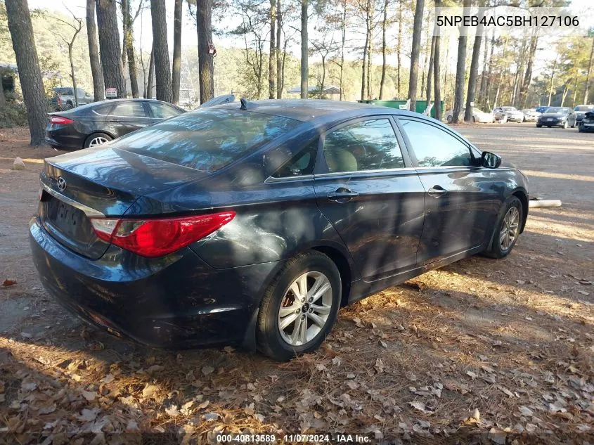 2011 Hyundai Sonata Gls VIN: 5NPEB4AC5BH127106 Lot: 40813589