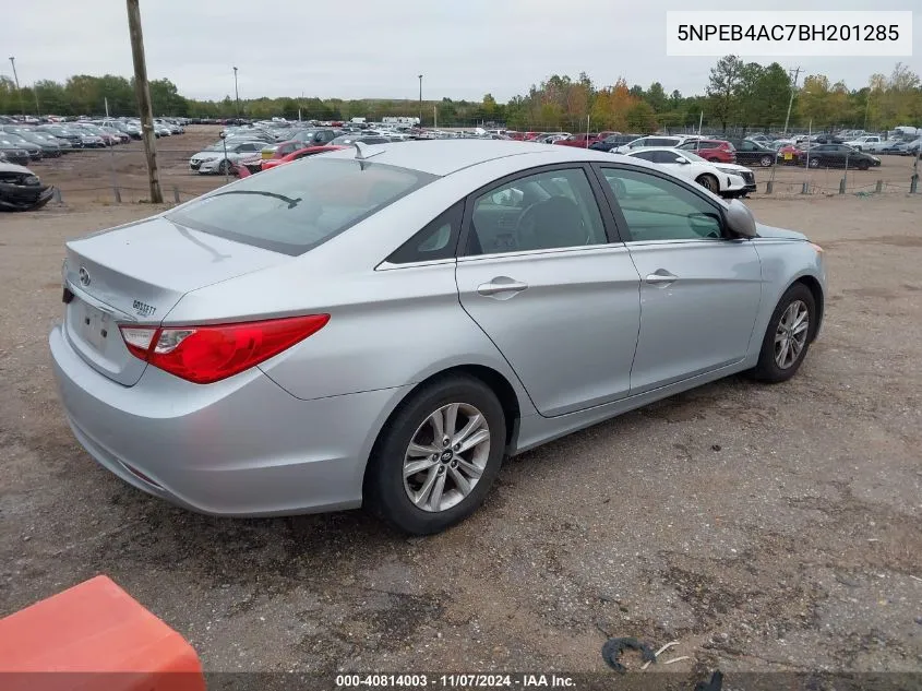 2011 Hyundai Sonata Gls VIN: 5NPEB4AC7BH201285 Lot: 40814003