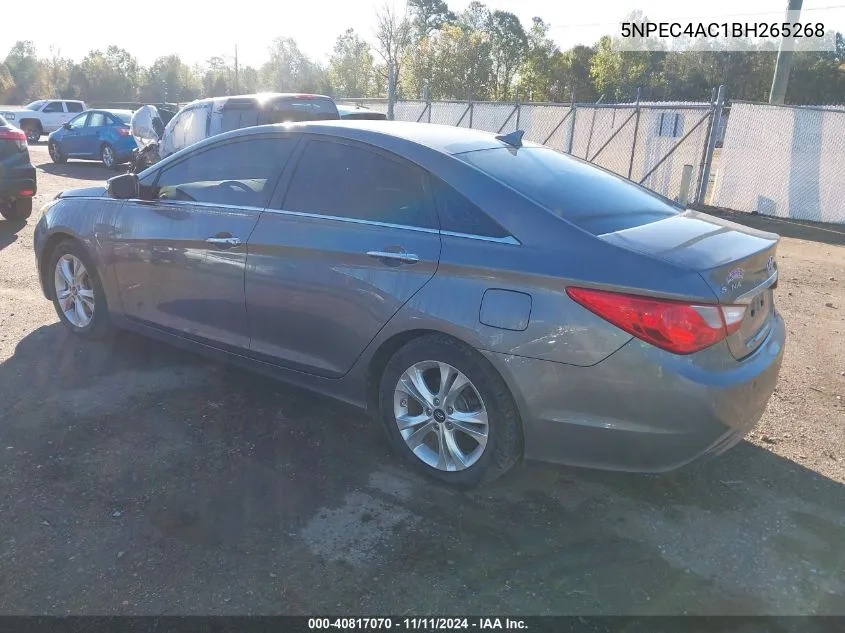 2011 Hyundai Sonata Limited VIN: 5NPEC4AC1BH265268 Lot: 40817070