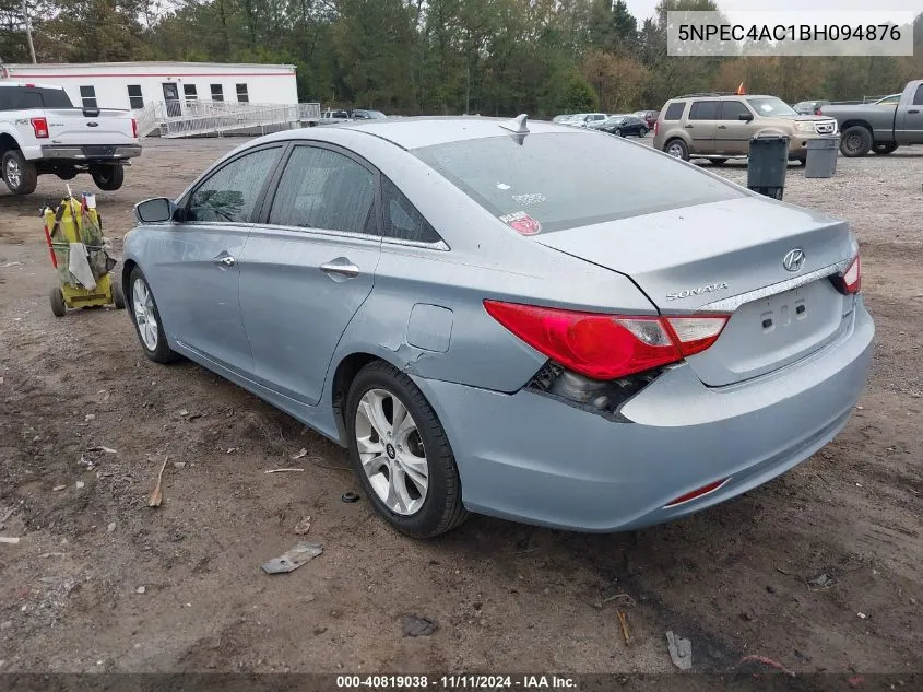 2011 Hyundai Sonata Limited VIN: 5NPEC4AC1BH094876 Lot: 40819038