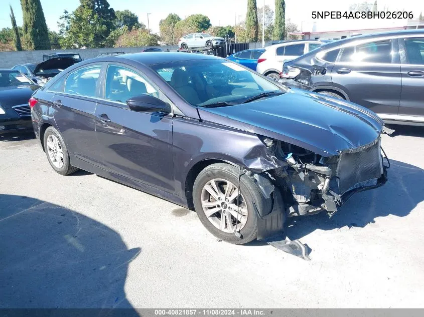 2011 Hyundai Sonata Gls VIN: 5NPEB4AC8BH026206 Lot: 40821857