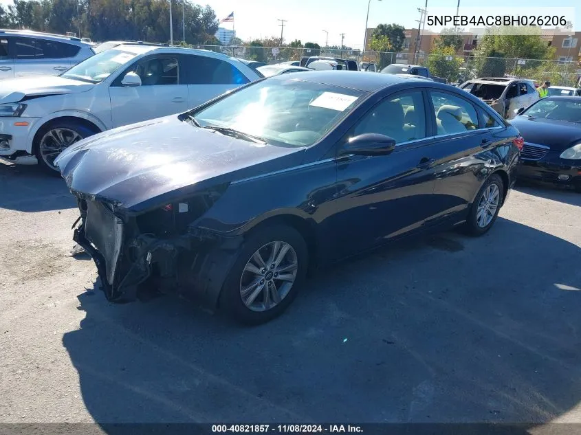 2011 Hyundai Sonata Gls VIN: 5NPEB4AC8BH026206 Lot: 40821857