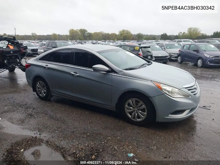 2011 Hyundai Sonata Gls VIN: 5NPEB4AC3BH030342 Lot: 40823371