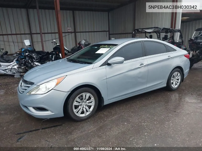 2011 Hyundai Sonata Gls VIN: 5NPEB4AC3BH030342 Lot: 40823371