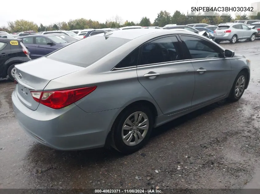 2011 Hyundai Sonata Gls VIN: 5NPEB4AC3BH030342 Lot: 40823371