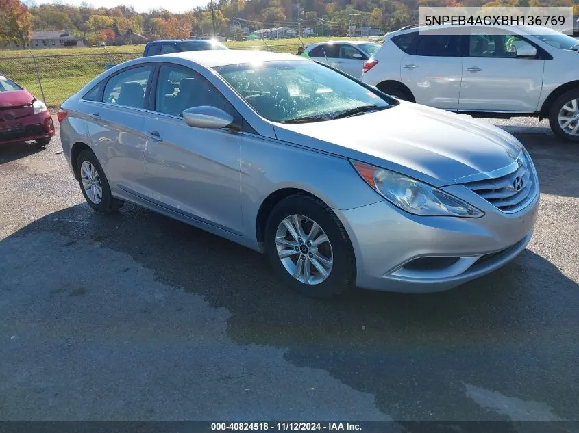 2011 Hyundai Sonata Gls VIN: 5NPEB4ACXBH136769 Lot: 40824518