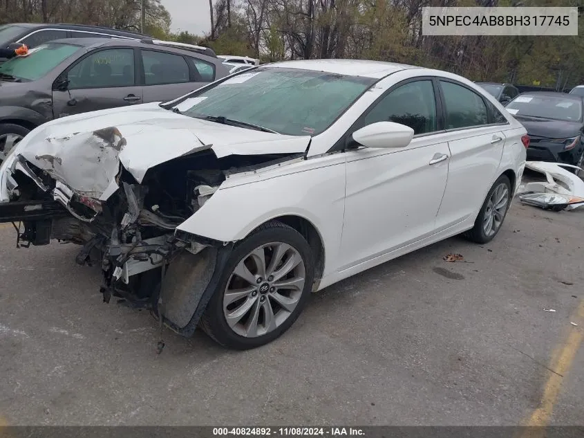 2011 Hyundai Sonata Se 2.0T VIN: 5NPEC4AB8BH317745 Lot: 40824892