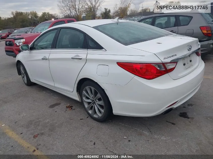 2011 Hyundai Sonata Se 2.0T VIN: 5NPEC4AB8BH317745 Lot: 40824892