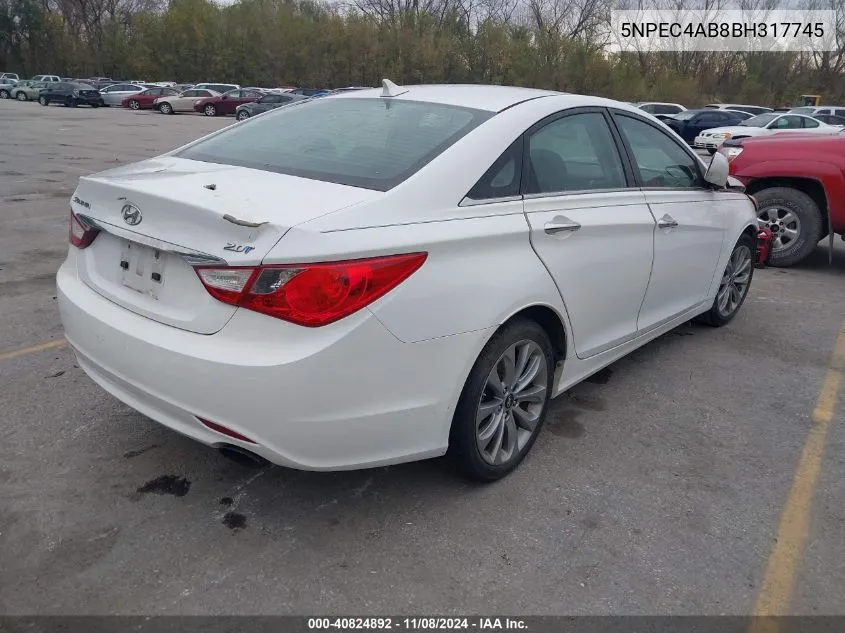 2011 Hyundai Sonata Se 2.0T VIN: 5NPEC4AB8BH317745 Lot: 40824892