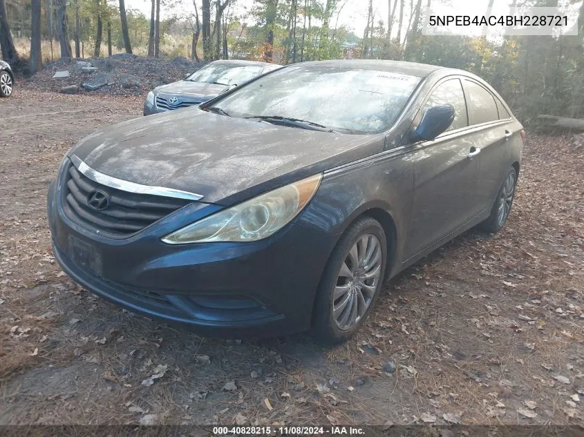 2011 Hyundai Sonata Gls VIN: 5NPEB4AC4BH228721 Lot: 40828215