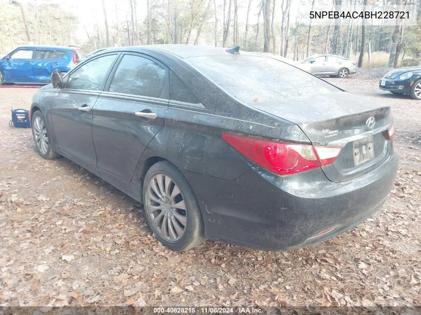 2011 Hyundai Sonata Gls VIN: 5NPEB4AC4BH228721 Lot: 40828215