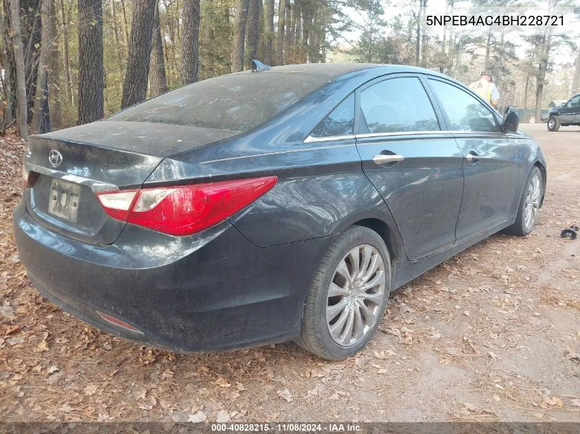 2011 Hyundai Sonata Gls VIN: 5NPEB4AC4BH228721 Lot: 40828215