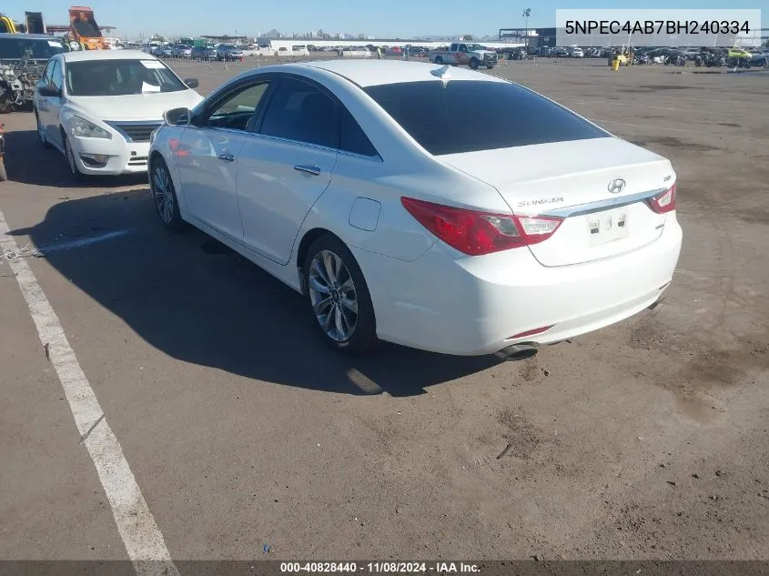 2011 Hyundai Sonata Limited 2.0T VIN: 5NPEC4AB7BH240334 Lot: 40828440