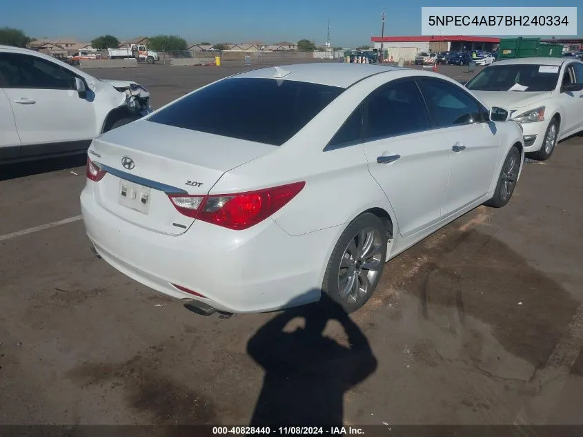 2011 Hyundai Sonata Limited 2.0T VIN: 5NPEC4AB7BH240334 Lot: 40828440