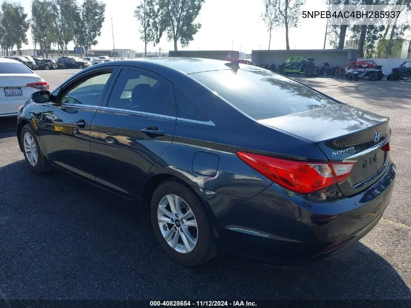 2011 Hyundai Sonata Gls VIN: 5NPEB4AC4BH285937 Lot: 40828654