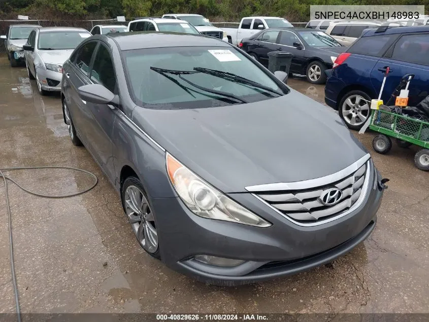 2011 Hyundai Sonata Se VIN: 5NPEC4ACXBH148983 Lot: 40829626