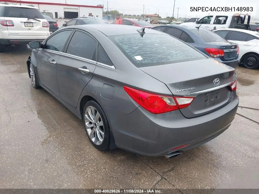 2011 Hyundai Sonata Se VIN: 5NPEC4ACXBH148983 Lot: 40829626