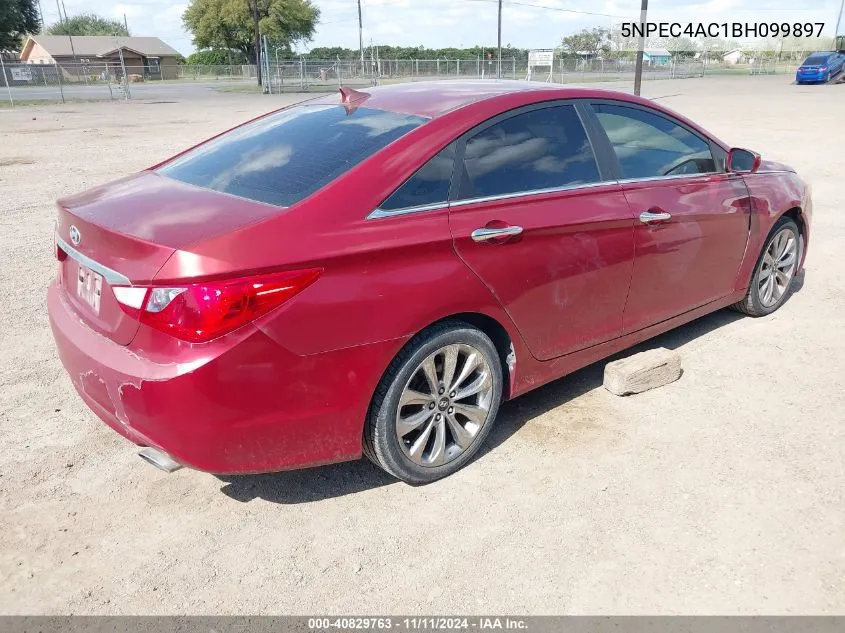 2011 Hyundai Sonata Se VIN: 5NPEC4AC1BH099897 Lot: 40829763