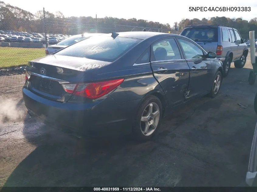 2011 Hyundai Sonata Se VIN: 5NPEC4AC6BH093383 Lot: 40831959