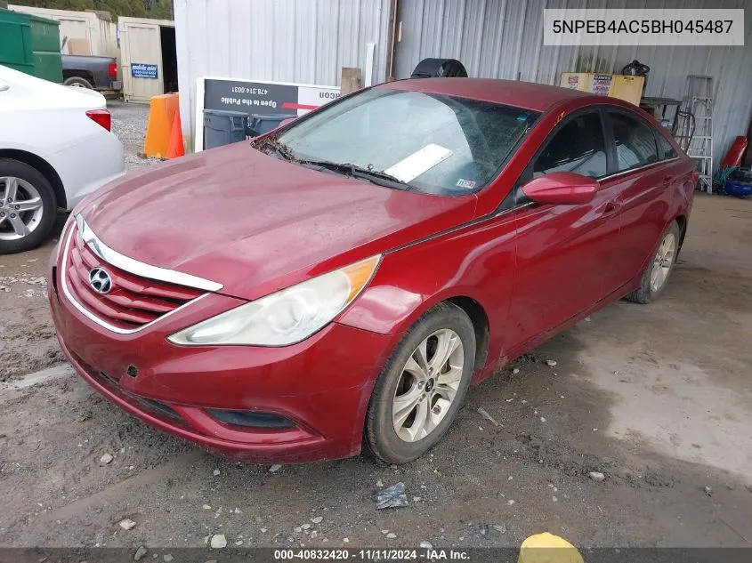 2011 Hyundai Sonata Gls VIN: 5NPEB4AC5BH045487 Lot: 40832420