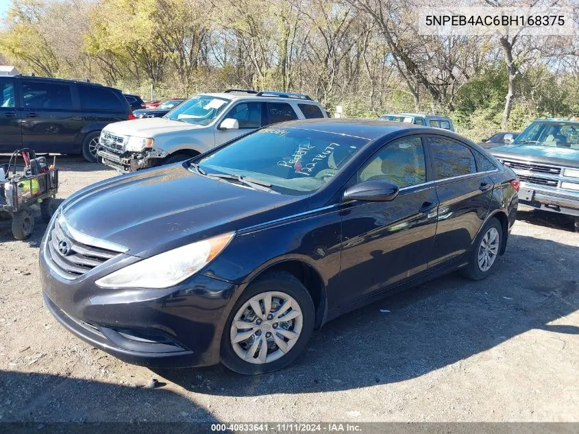 2011 Hyundai Sonata Gls VIN: 5NPEB4AC6BH168375 Lot: 40833641