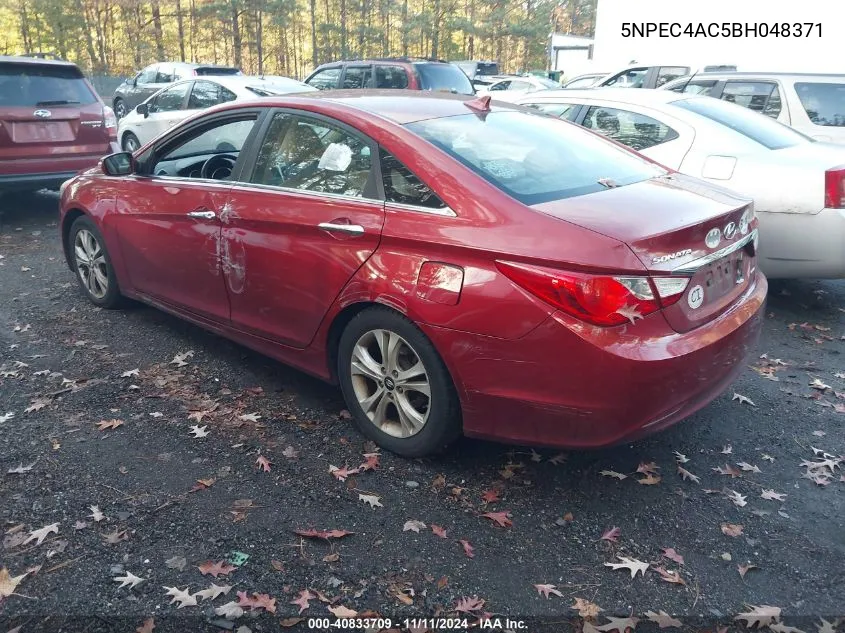 2011 Hyundai Sonata Limited VIN: 5NPEC4AC5BH048371 Lot: 40833709