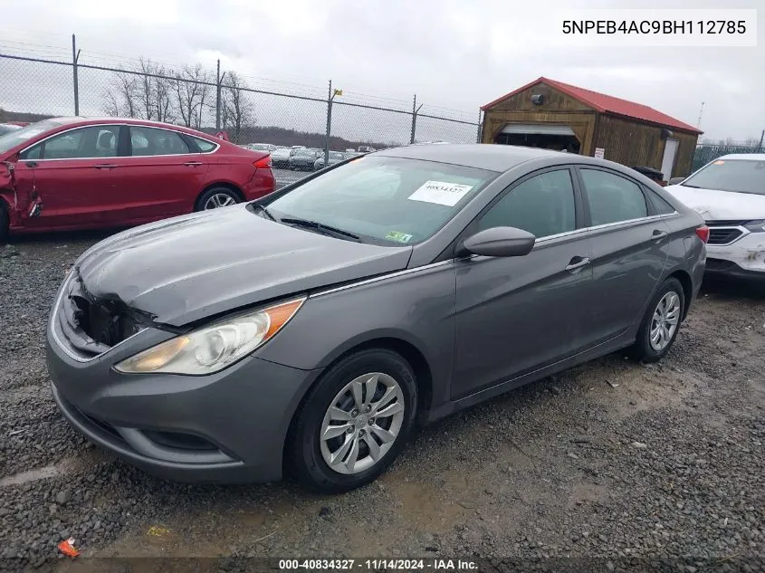 2011 Hyundai Sonata Gls VIN: 5NPEB4AC9BH112785 Lot: 40834327