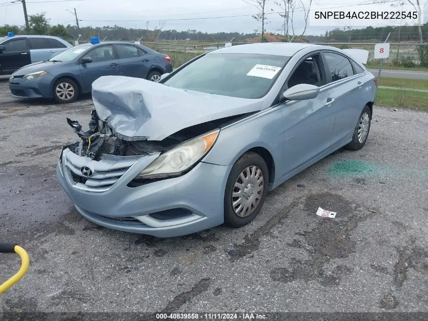 2011 Hyundai Sonata Gls VIN: 5NPEB4AC2BH222545 Lot: 40839558