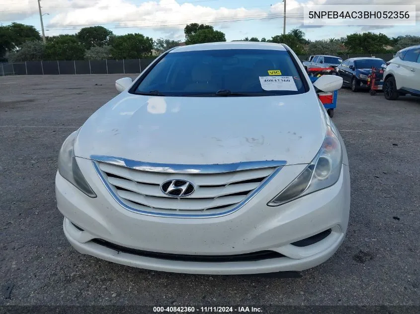 2011 Hyundai Sonata Gls VIN: 5NPEB4AC3BH052356 Lot: 40842360