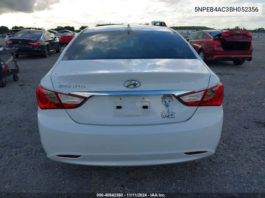 2011 Hyundai Sonata Gls VIN: 5NPEB4AC3BH052356 Lot: 40842360