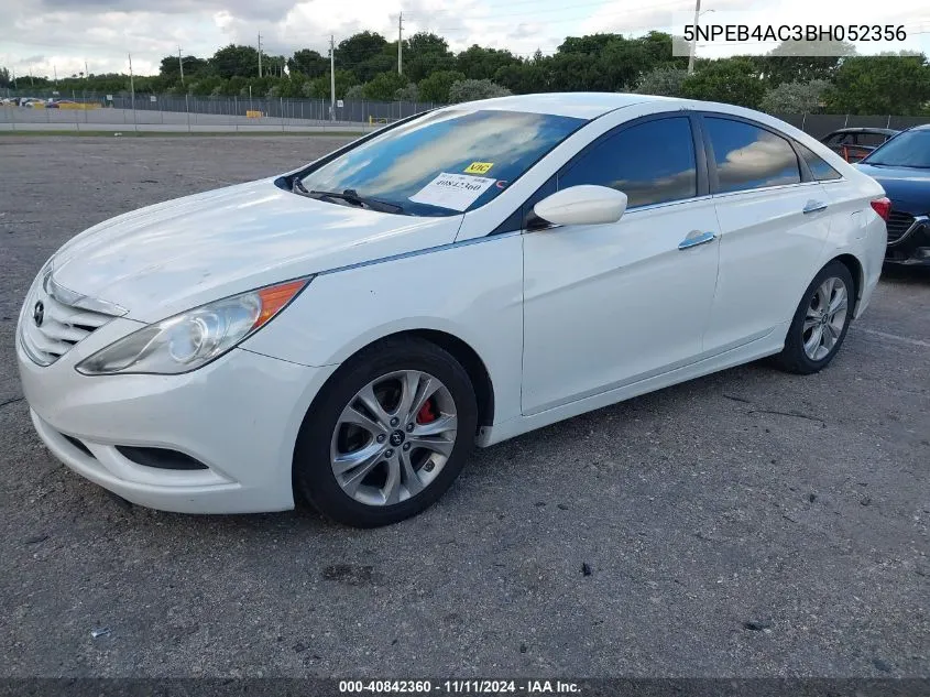 2011 Hyundai Sonata Gls VIN: 5NPEB4AC3BH052356 Lot: 40842360