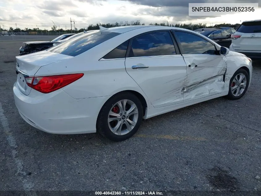 2011 Hyundai Sonata Gls VIN: 5NPEB4AC3BH052356 Lot: 40842360