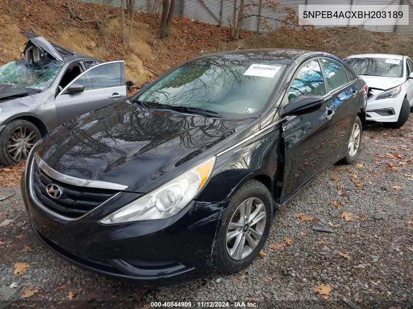 2011 Hyundai Sonata Gls VIN: 5NPEB4ACXBH203189 Lot: 40844909