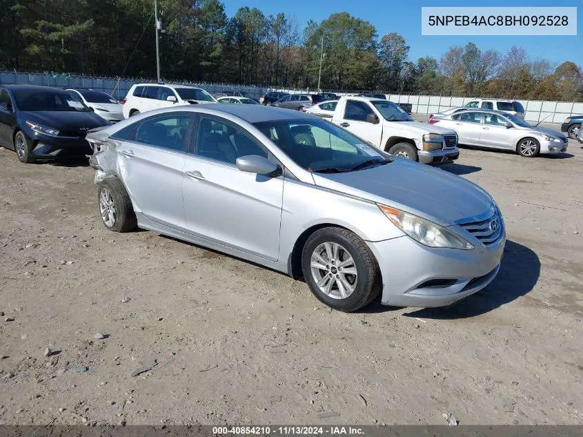 5NPEB4AC8BH092528 2011 Hyundai Sonata Gls