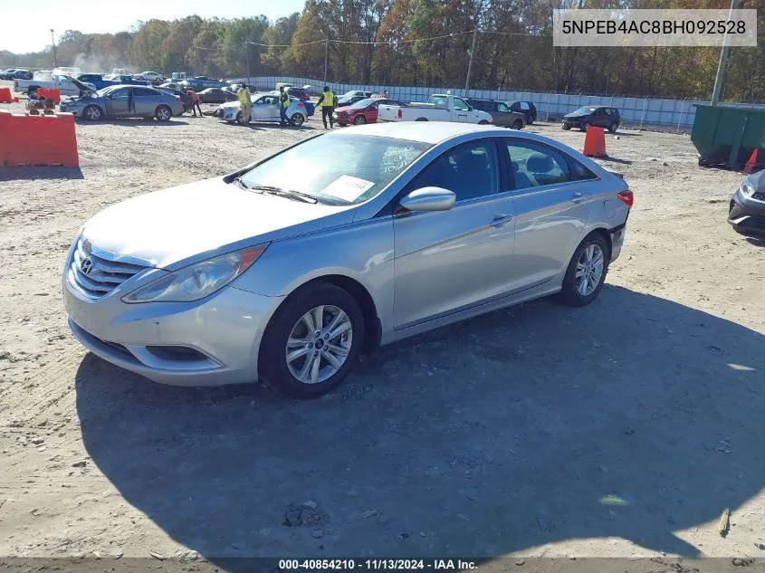 5NPEB4AC8BH092528 2011 Hyundai Sonata Gls