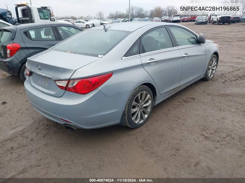 5NPEC4AC2BH196865 2011 Hyundai Sonata Se