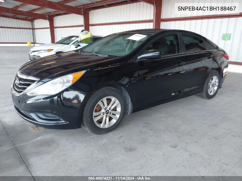 5NPEB4AC1BH188467 2011 Hyundai Sonata Gls