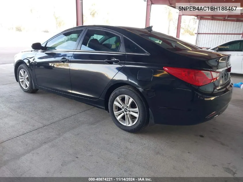 5NPEB4AC1BH188467 2011 Hyundai Sonata Gls