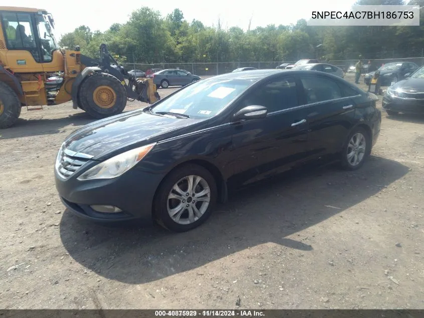 2011 Hyundai Sonata Limited VIN: 5NPEC4AC7BH186753 Lot: 40875929