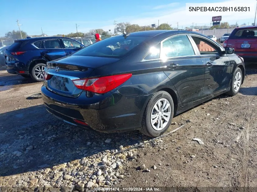 2011 Hyundai Sonata Gls VIN: 5NPEB4AC2BH165831 Lot: 40891474