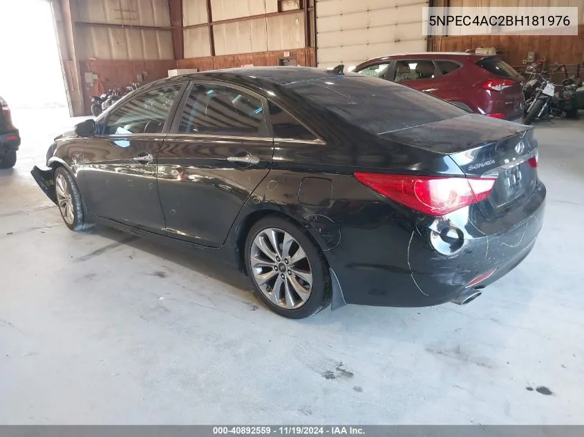 2011 Hyundai Sonata Se VIN: 5NPEC4AC2BH181976 Lot: 40892559