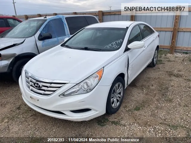 2012 Hyundai Sonata Gl VIN: 5NPEB4AC1CH488897 Lot: 20182393