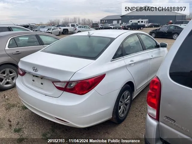 2012 Hyundai Sonata Gl VIN: 5NPEB4AC1CH488897 Lot: 20182393