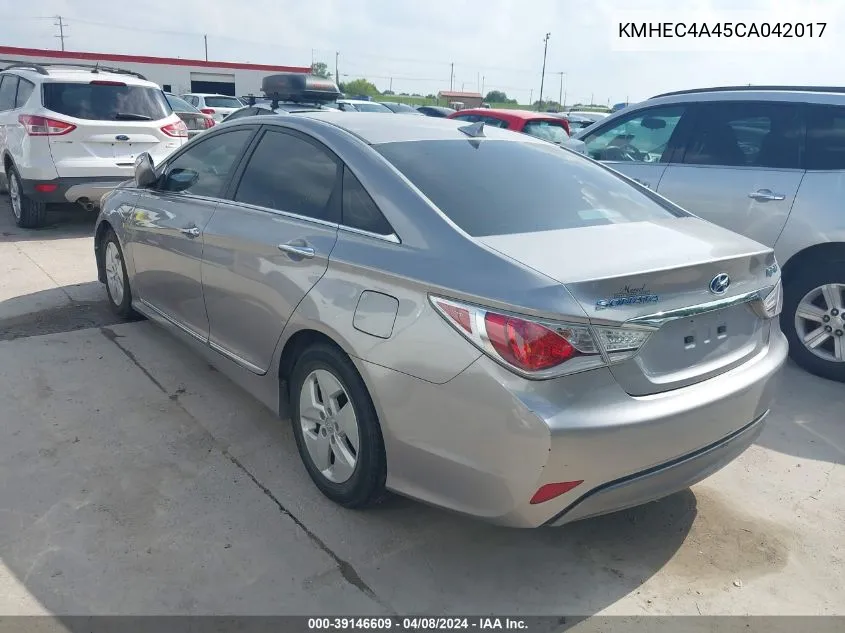 2012 Hyundai Sonata Hybrid VIN: KMHEC4A45CA042017 Lot: 39146609