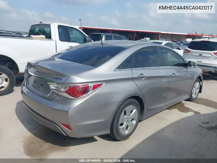 2012 Hyundai Sonata Hybrid VIN: KMHEC4A45CA042017 Lot: 39146609