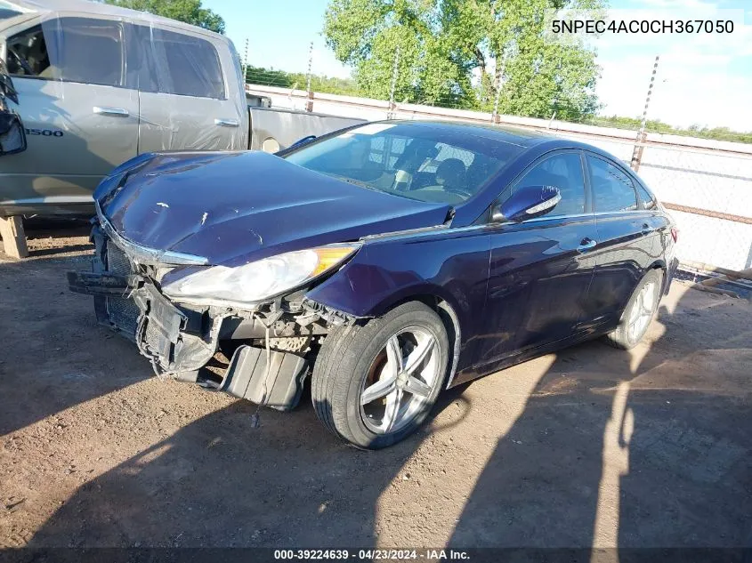 2012 Hyundai Sonata Limited VIN: 5NPEC4AC0CH367050 Lot: 39224639